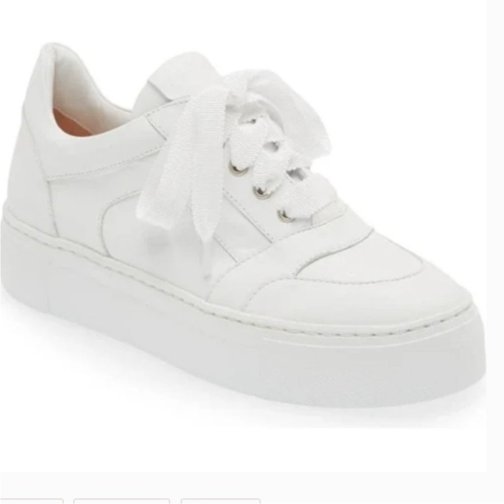 AGL Womens Sneakers 6 White Lace Up Low Top Trainer Casual Minos Leather Chic